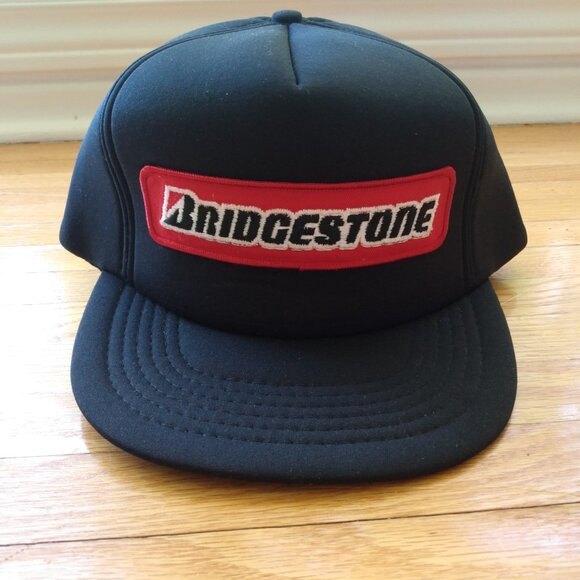 Vintage Trucker Hat Bridgestone Fullback Snapback Cap 80s 90s Foam Laminate - Picture 9 of 10